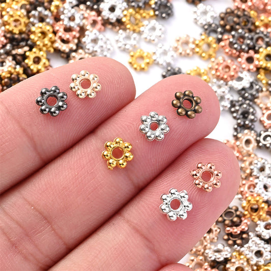 6 mm Colorful Snowflake CCB Spacer Beads