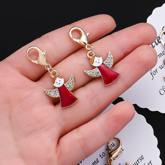 Red Angel Charms with Wish Cards
