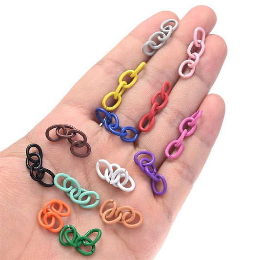 20PCS 7×27mm Colorful Four-Section Chain Links