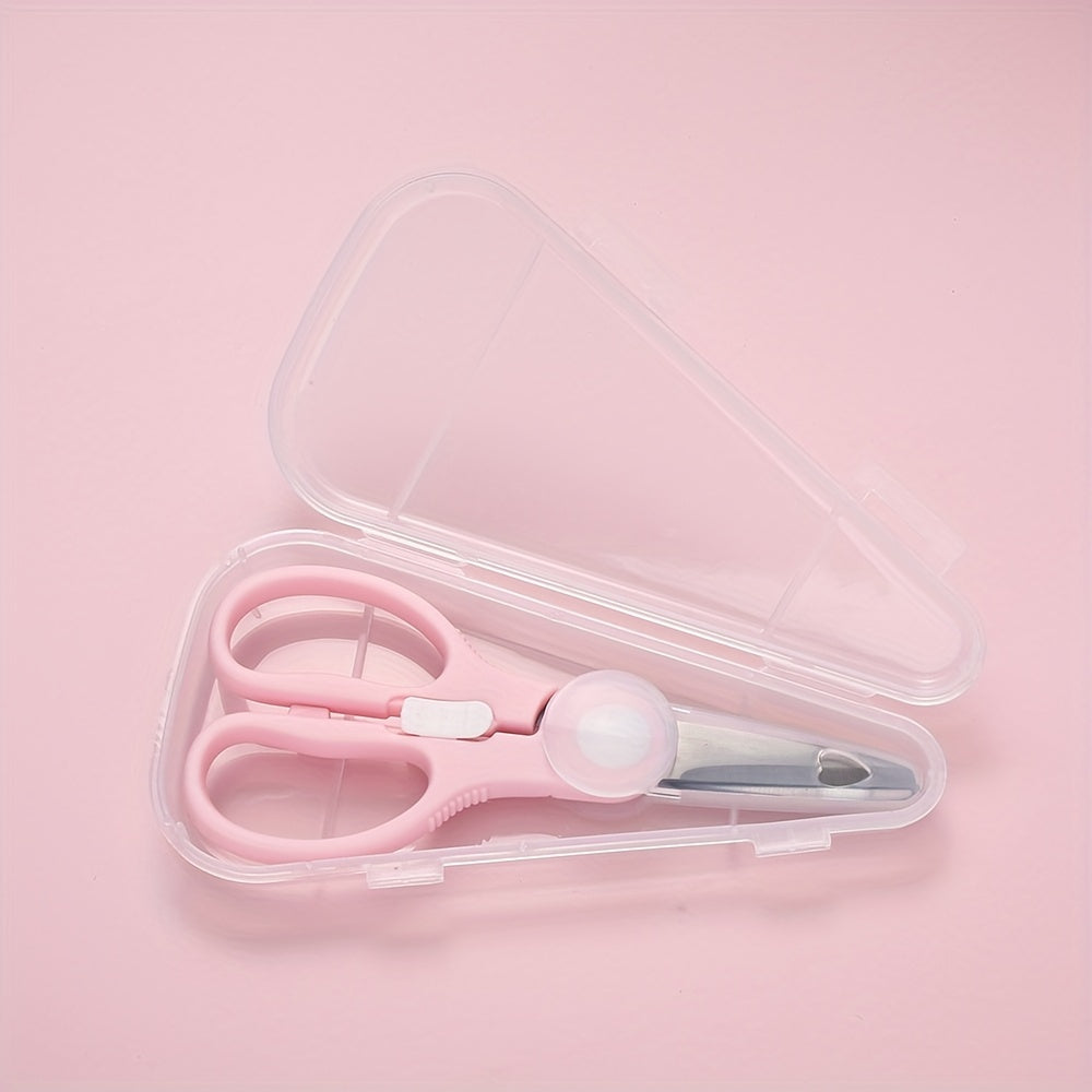 1PC Wave Heart Safety Scissors with Protective Cover