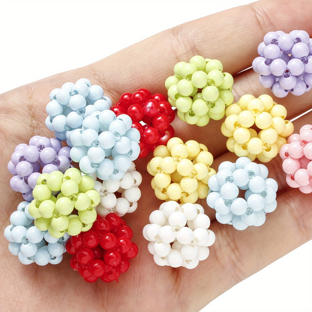Macaron Woven Acrylic Beads