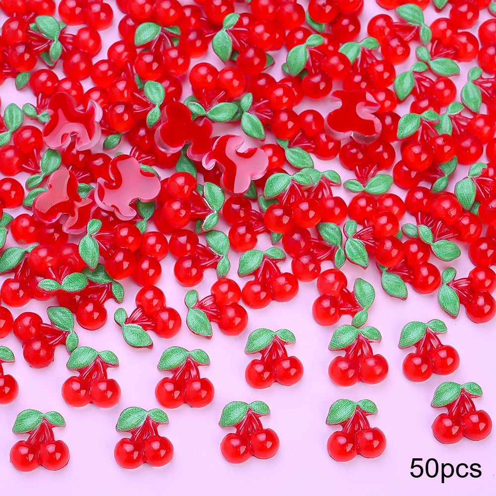 3D Cherry Resin Charms
