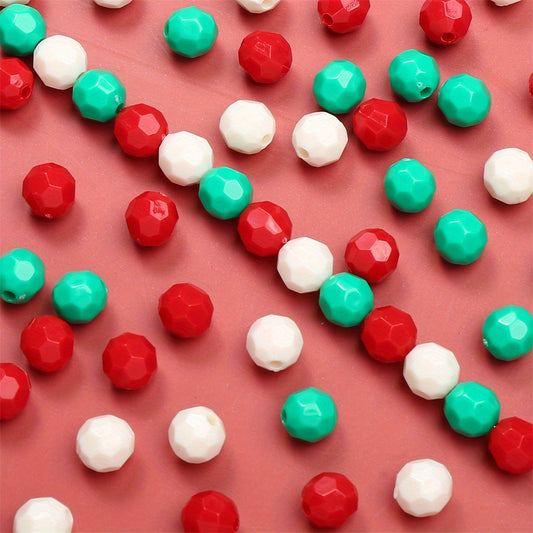 100pcs Glow-in-the-Dark Polygonal Acrylic Beads