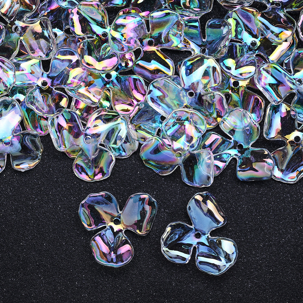 Transparent Plum Blossom Beads