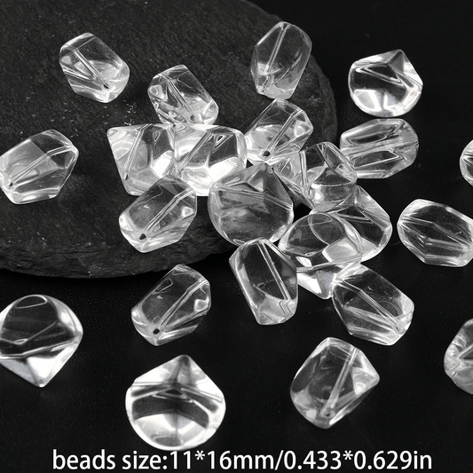 Transparent Crystal Faceted Glass Beads