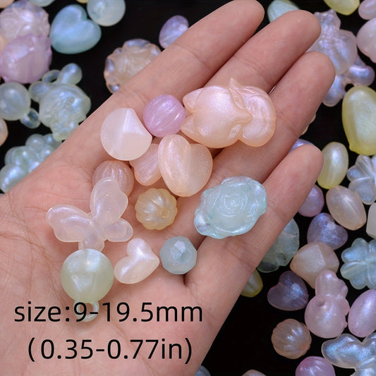 Glitter Acrylic Spacer Beads