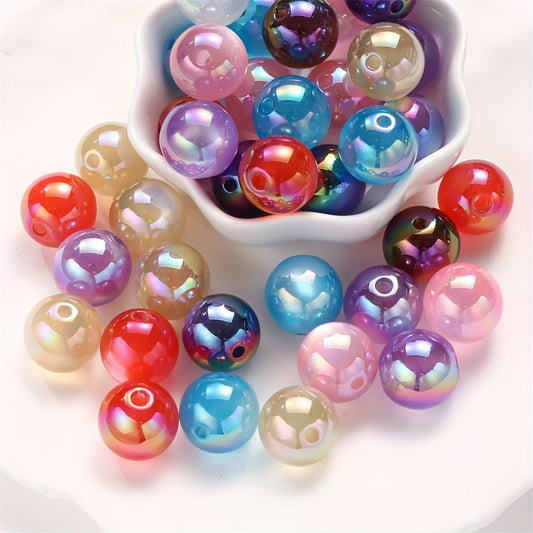 AB Glitter Cat Eye Resin Beads