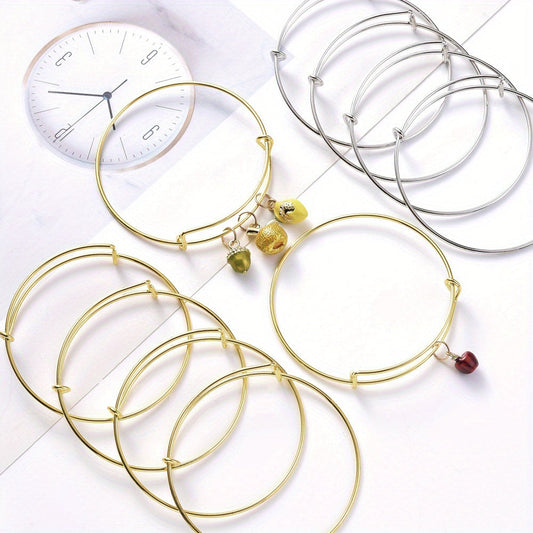 60-Piece Gold & White K Basic Bangle Bracelet Set