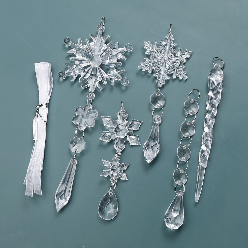 Christmas Snowflake Fawn Acrylic Beads Set