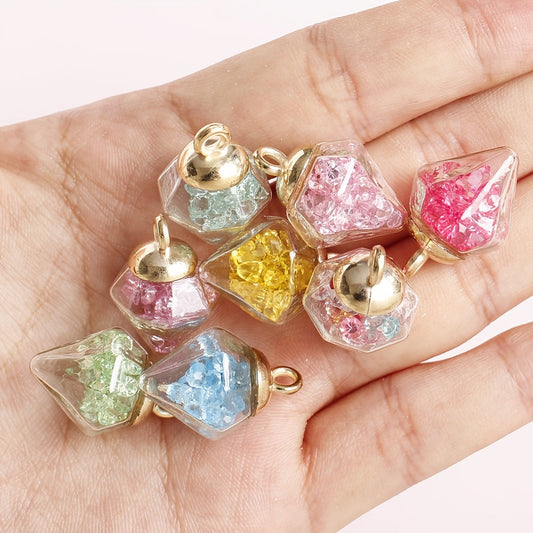 10PCS 16×22mm Minimalist Teardrop Glass Pendant Set