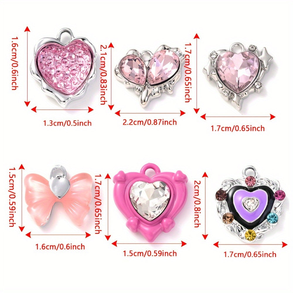 Heart Rhinestone Pendant Set