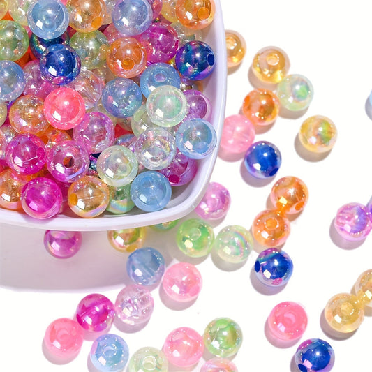 8 mm Colorful Clear Acrylic Beads