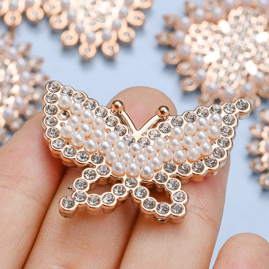 Stylish Acrylic Pearl and Rhinestone Flatback Embellishments