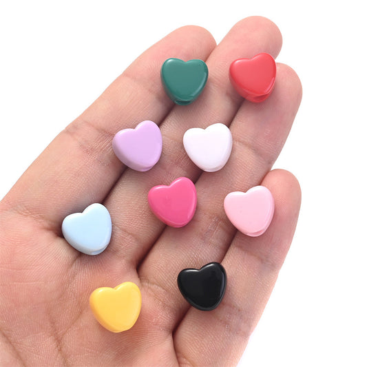 Heart-Shaped Acrylic Beads
