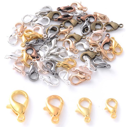 50-Piece Open Jump Rings & Lobster Clasps Jewelry Findings Set