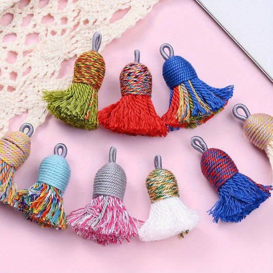2-Piece 13x33 mm Colorful Bag Head Tassels