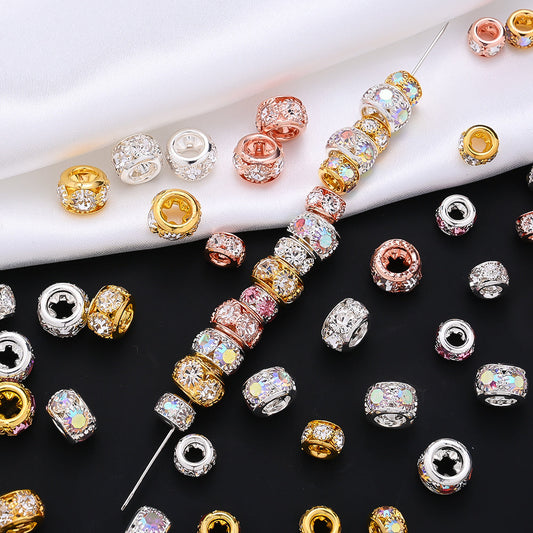 Retro Large Hole Barrel Beads