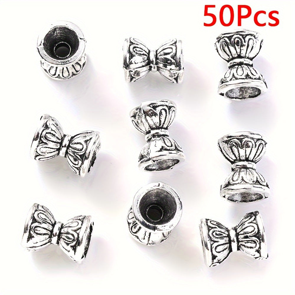 10/50PCS 6mm White Double-Sided Lotus Bead Set