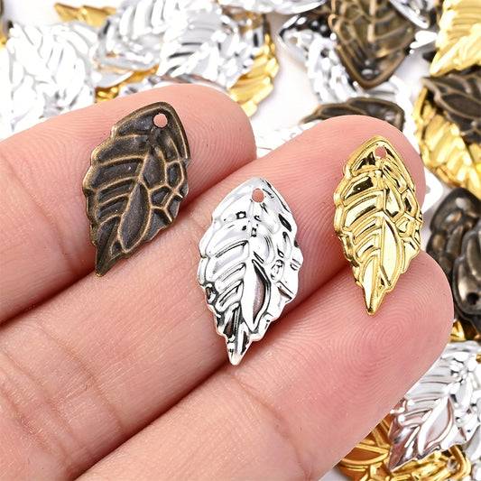 Gold and Silver Leaf Iron Beads