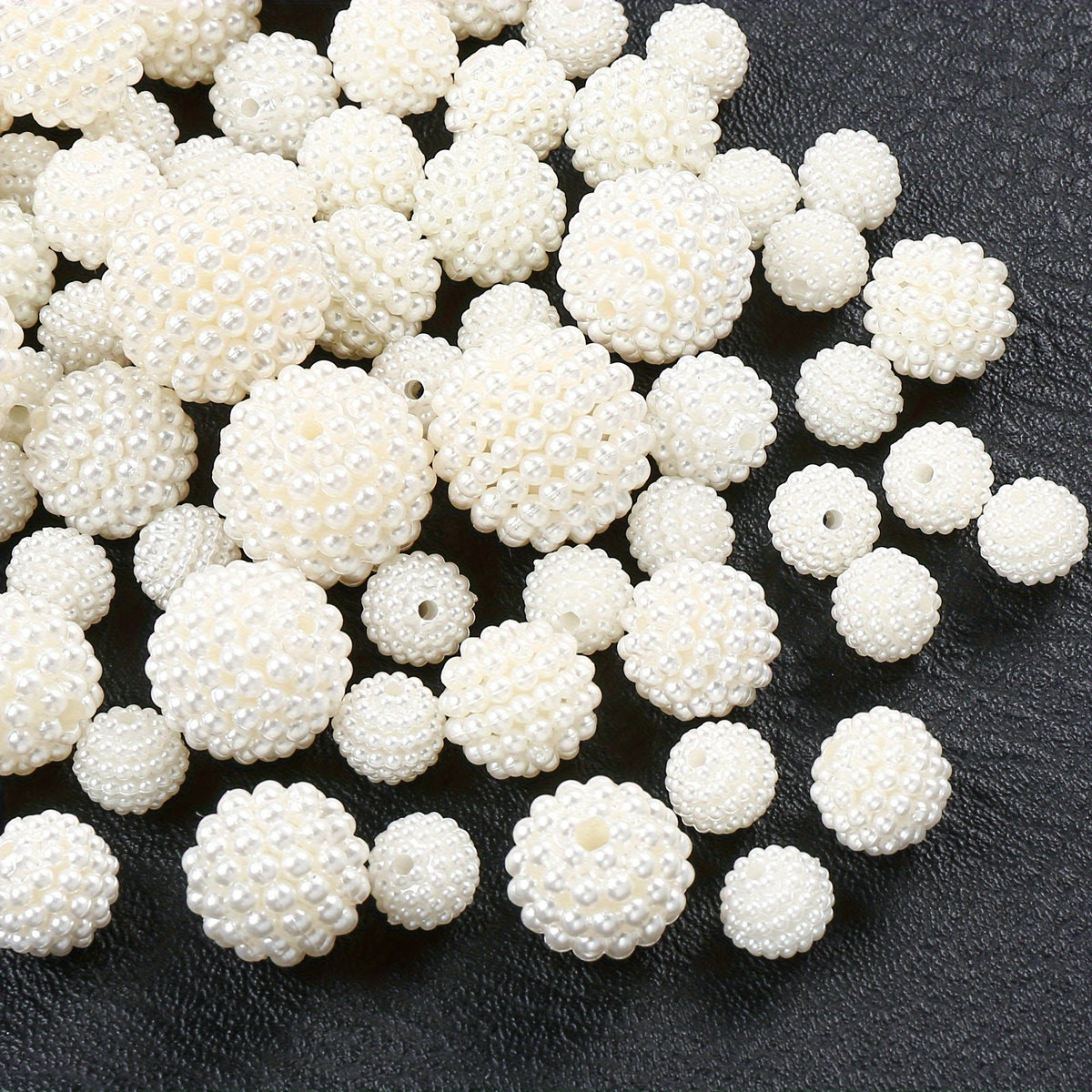 10/12/14/16/18/20mm Beige Round Acrylic Bead Set