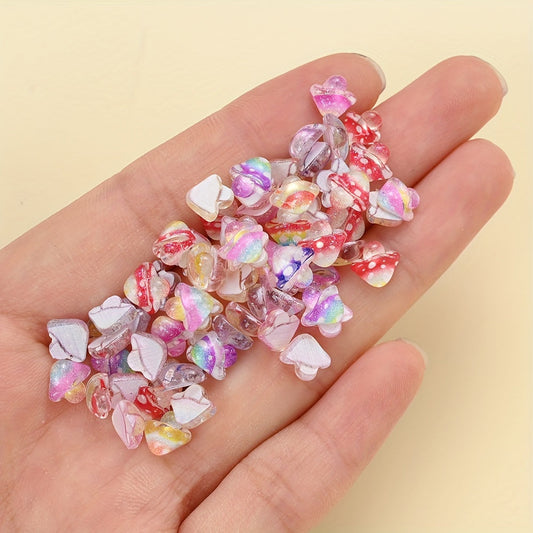 Resin Mushroom Flatback Beads