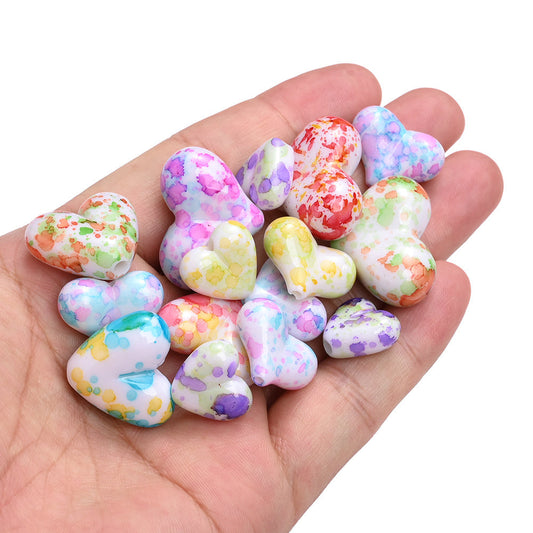 Light Mixed Color Acrylic Love Beads