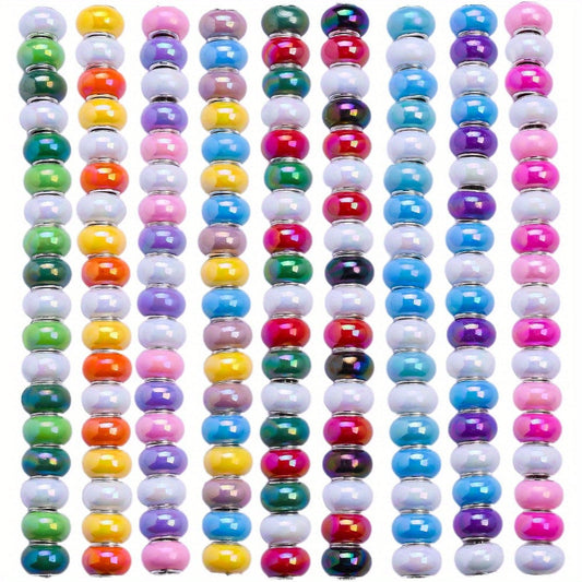 Colored Large Hole Acrylic Spacer Beads