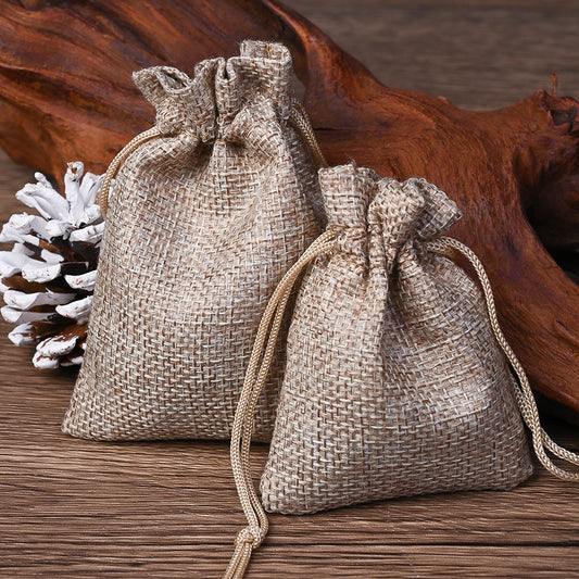 Linen Drawstring Gift Bags