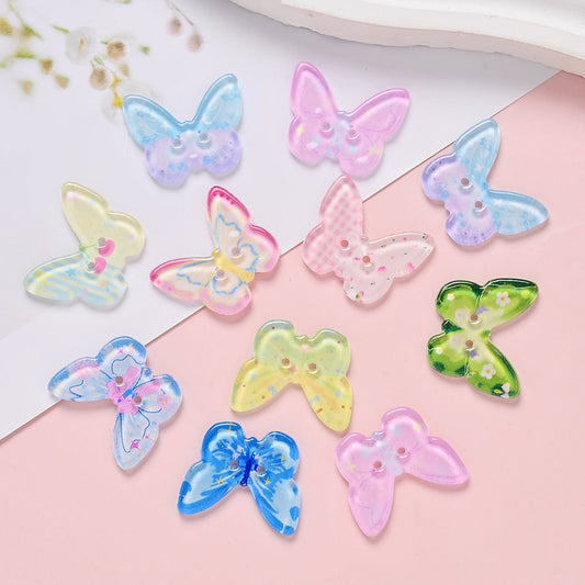 Spring Butterfly Print Sewing Buttons