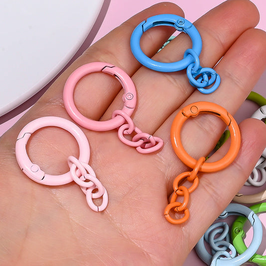 Multicolor Spring Keychain Hook Set