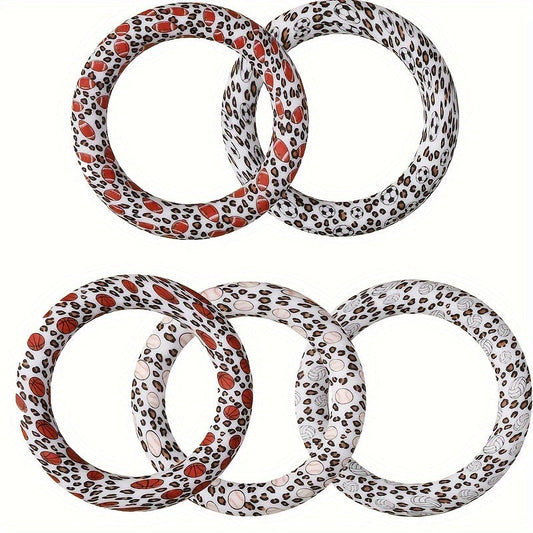 Leopard Print Silicone Ring Beads