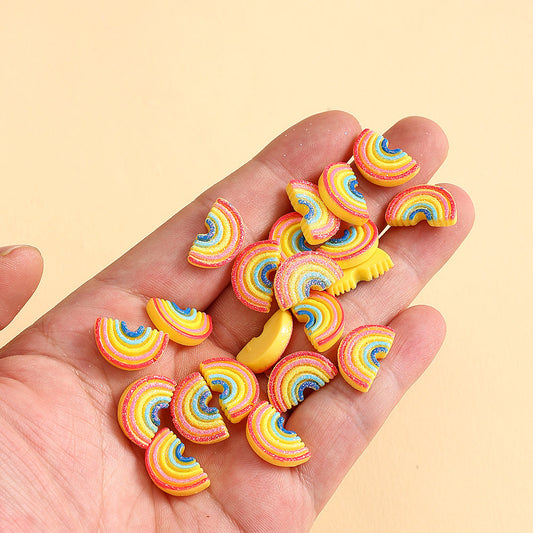 Yellow Rainbow Resin Charms