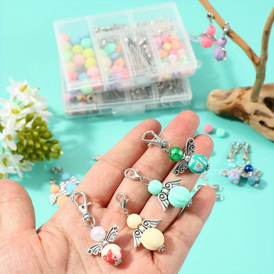 1SET Multicolor Multi-Shape Acrylic Bead Kit with Tools