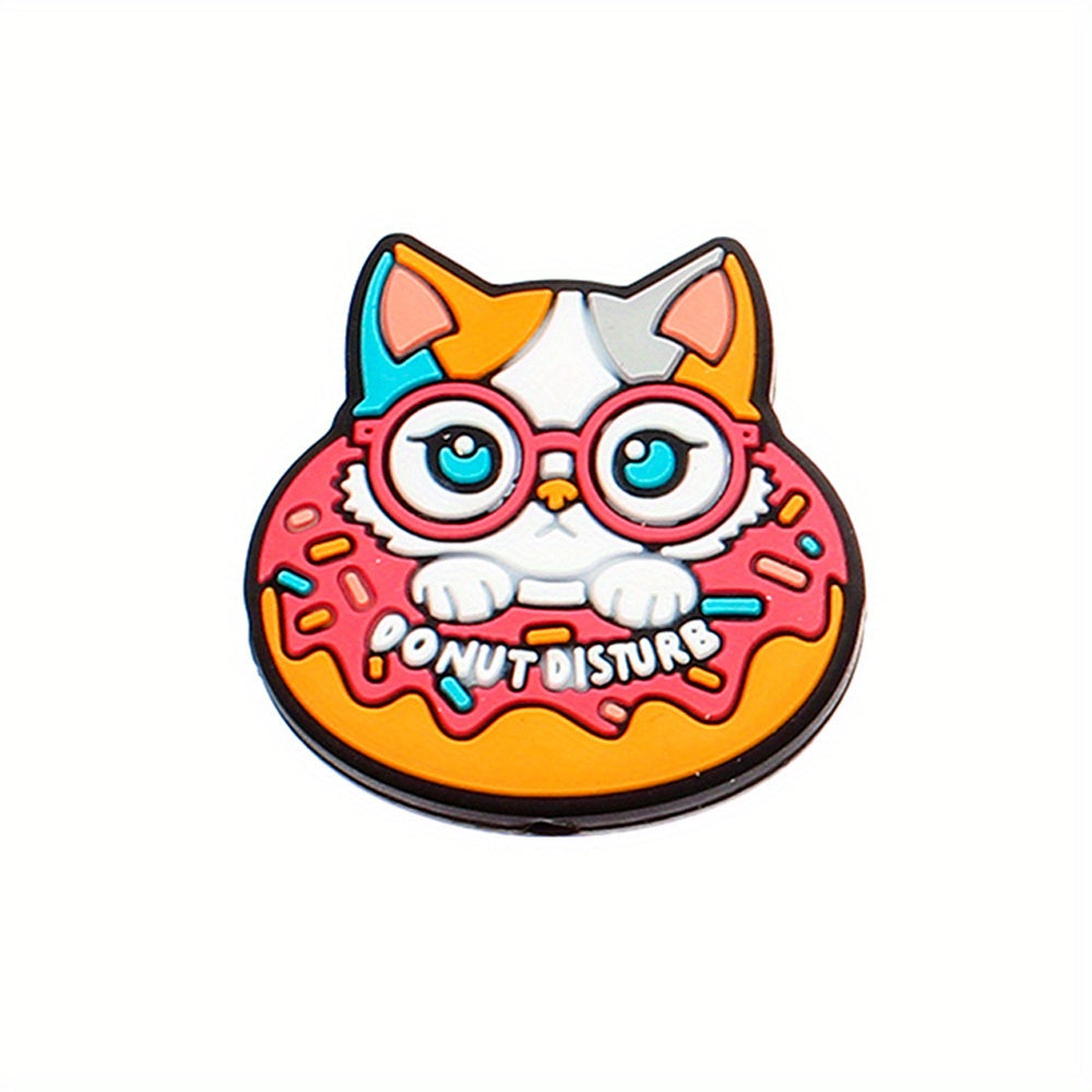 1PC 16–30mm Silicone Owl, Fox & Donut Bead Set