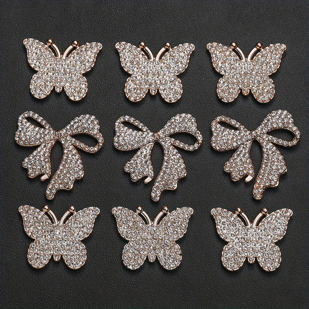 Gold Butterfly & Bow Shape Plastic Patches