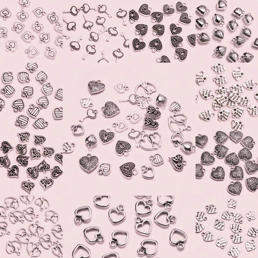 Retro Heart Alloy Pendants