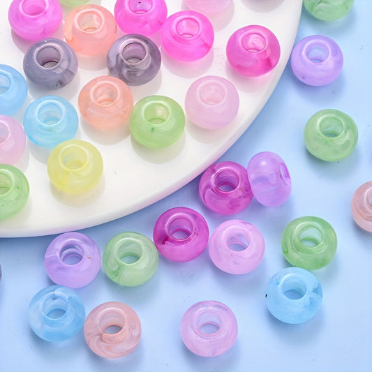 Cloud Pattern Acrylic Large Hole Beads