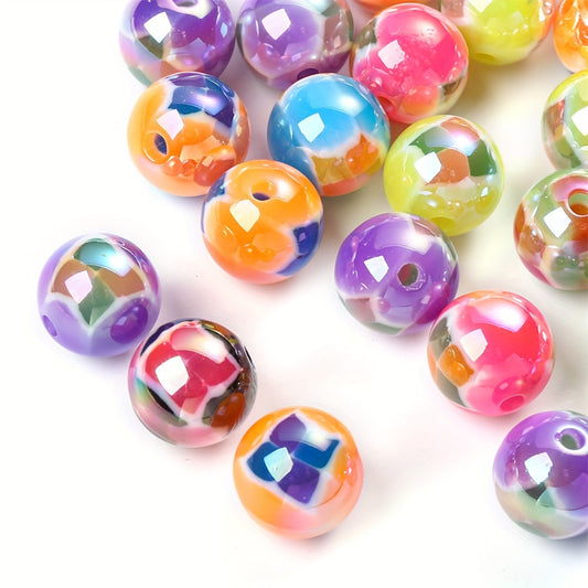 AB Color Resin Round Beads