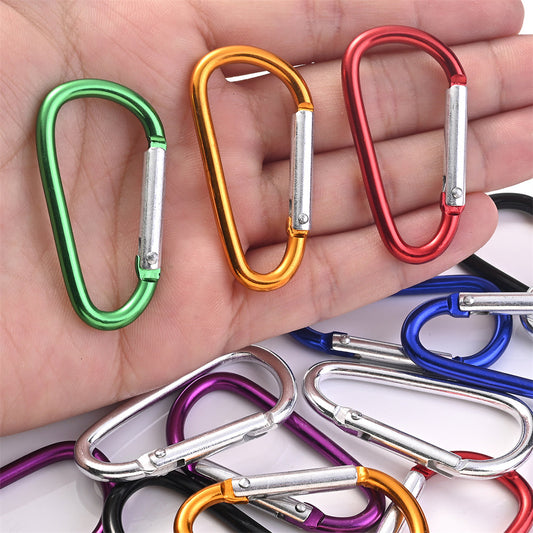 5/30/100-Piece 45x24 mm Mixed Color Aluminum Alloy Keychains