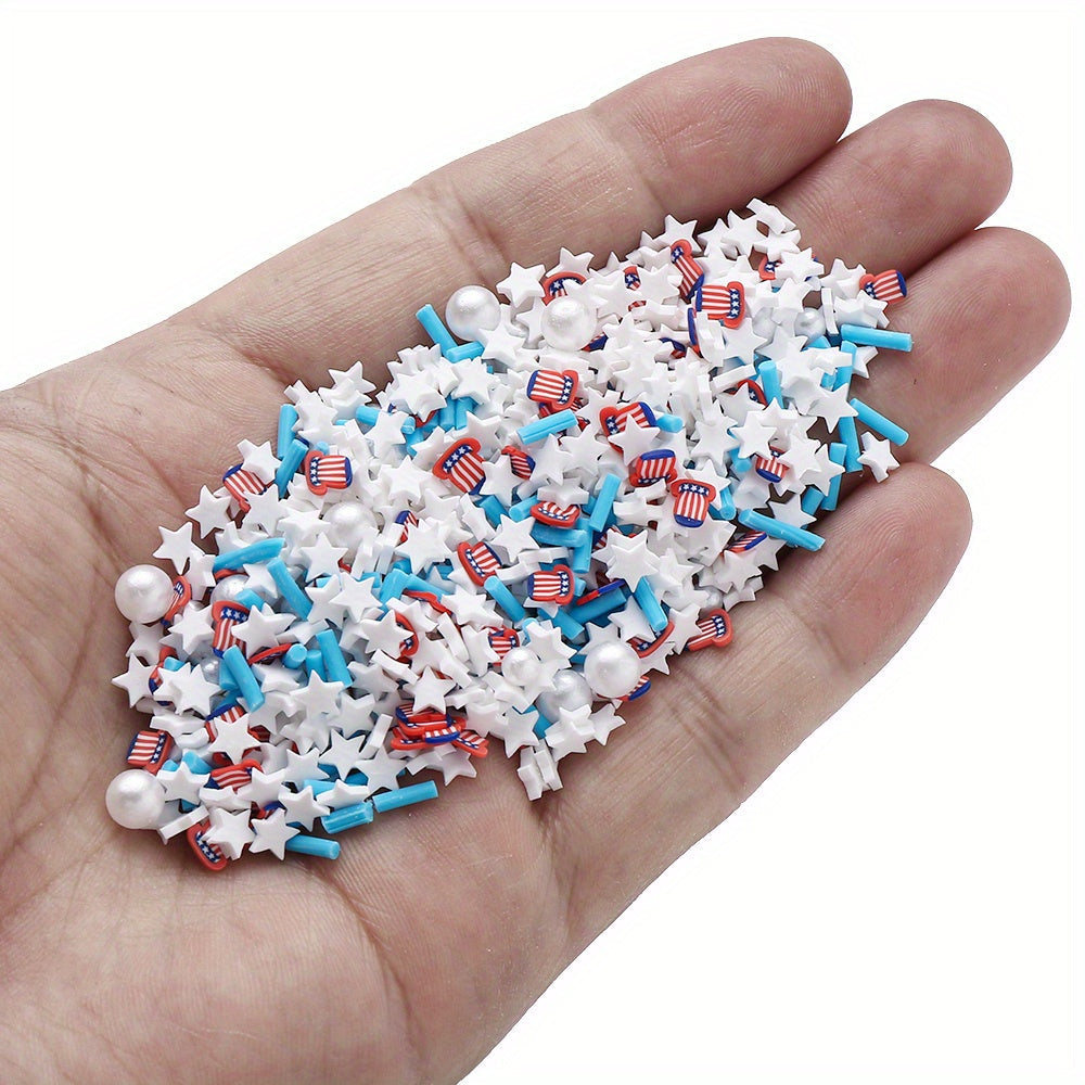 American Independence Day Patriotic Star Spacer Beads
