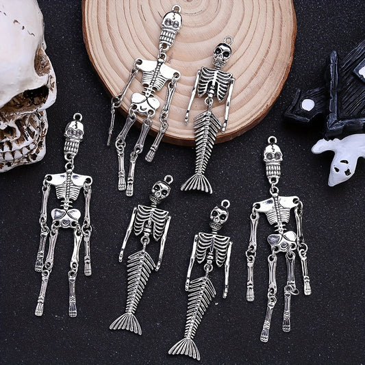 Skeleton Mermaid Skeleton Halloween Gothic Charms