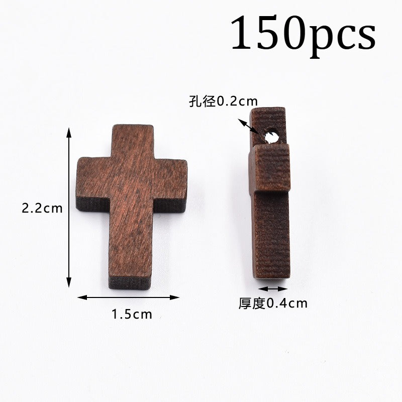 Natural Wood Cross Charms