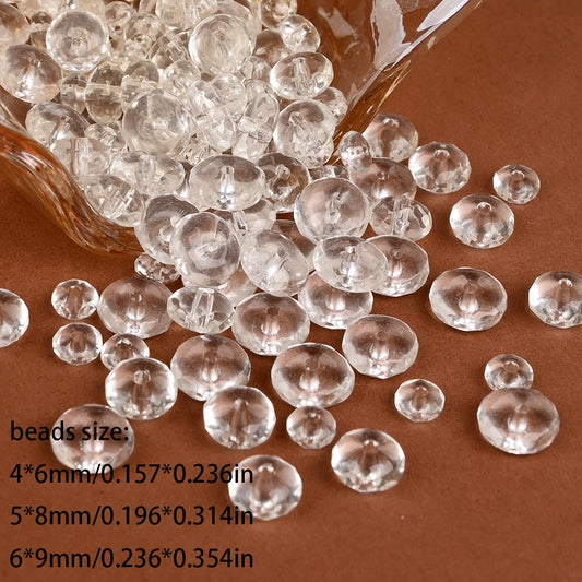 Transparent Abacus Crystal Beads