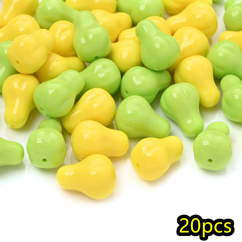 Autumn Pear Acrylic Beads