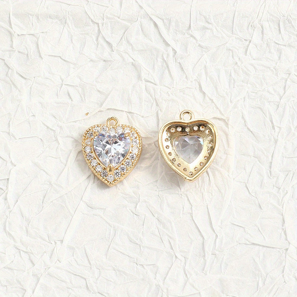 Vintage Heart Glass Pendants