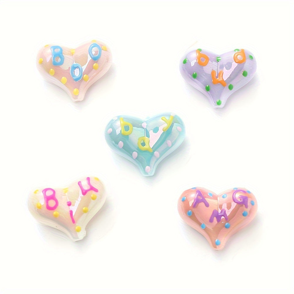 AB Love Letter Acrylic Beads