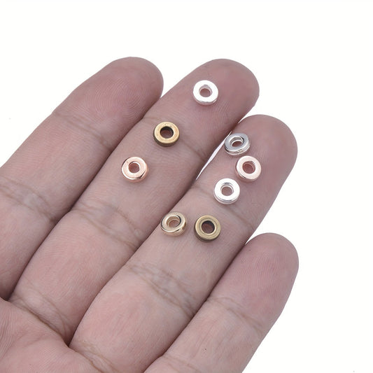 100PCS 6mm CCB Large Hole Flat Wheel Spacer Bead Set