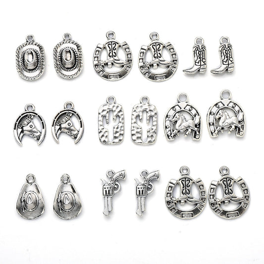 Vintage Cowboy Alloy Pendants