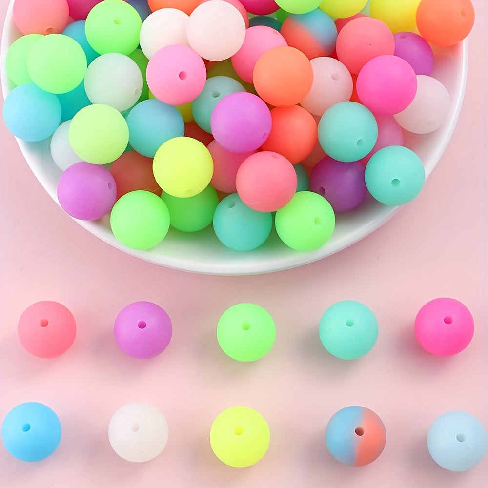 20pcs 15mm Round Silicone Luminous Beads