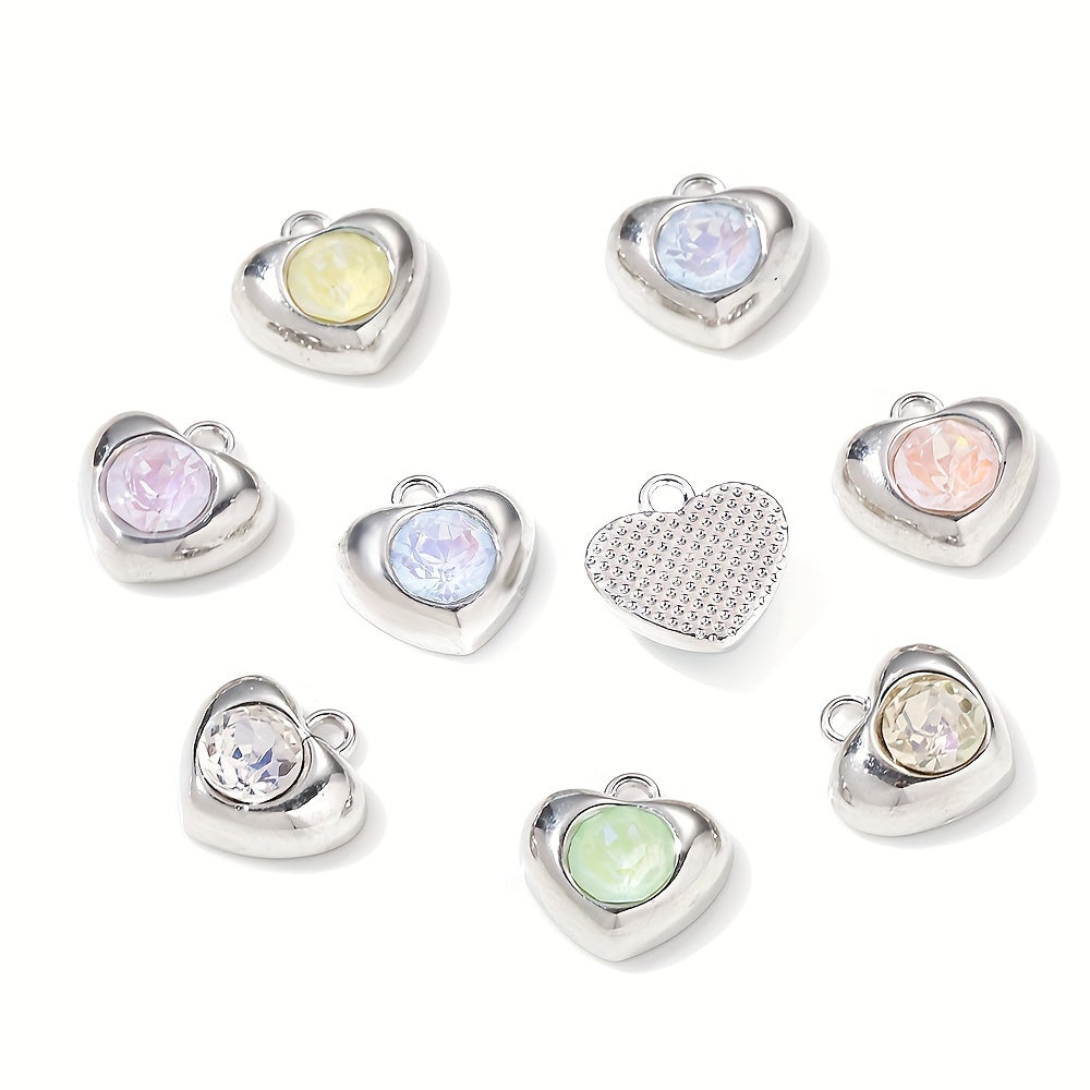 Alloy Heart Round Pendant Charms